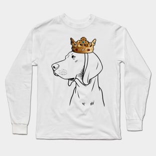 Redbone Coonhound Dog King Queen Wearing Crown Long Sleeve T-Shirt